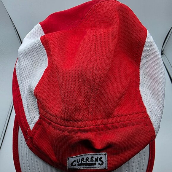 Currens Adults Red White Athletic Hat Casual Outdoors Running Walking Comfort - Picture 5 of 9